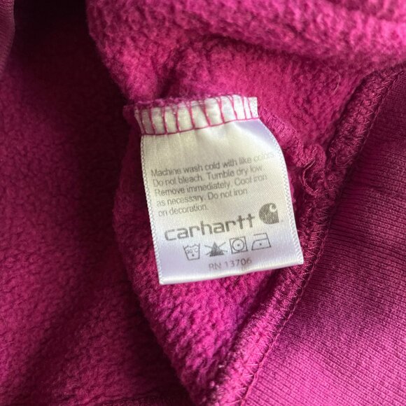 Carhartt fuchsia horseshoe hoodie M 8-10 - Picture 5 of 10